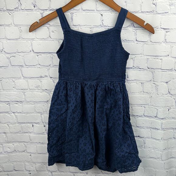 Japna Kids Navy Blue Eyelet Dress - Size 8 - - Picture 10 of 11